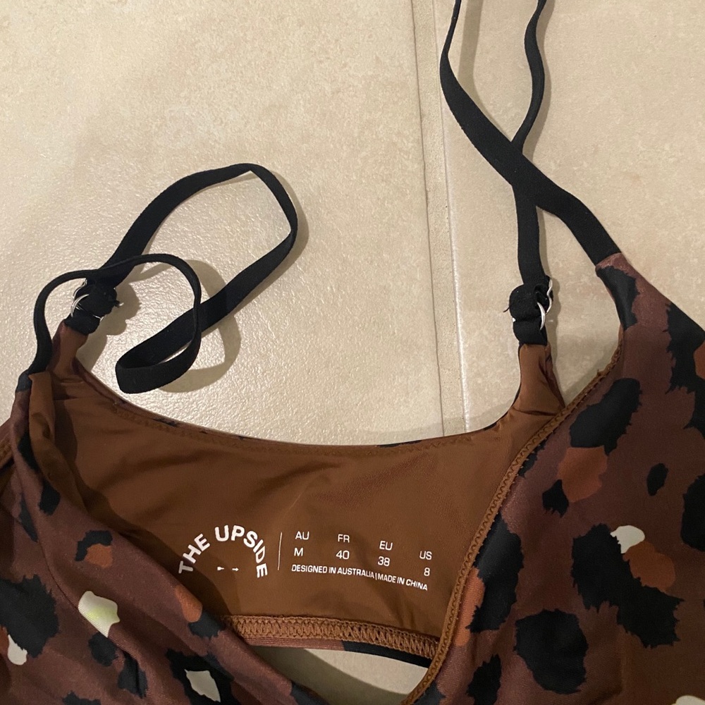 The Upside matching leopard athletic set